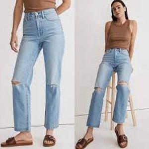 Nwt Madewell light wash the Perfect Vintage straight jean size 30